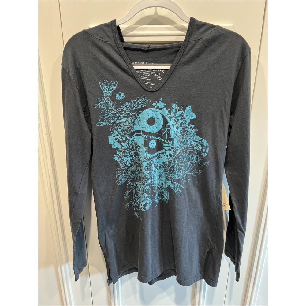 Green Label Organic Cotton Hoodie Women's Size Large Harmony Sustainable Ethical